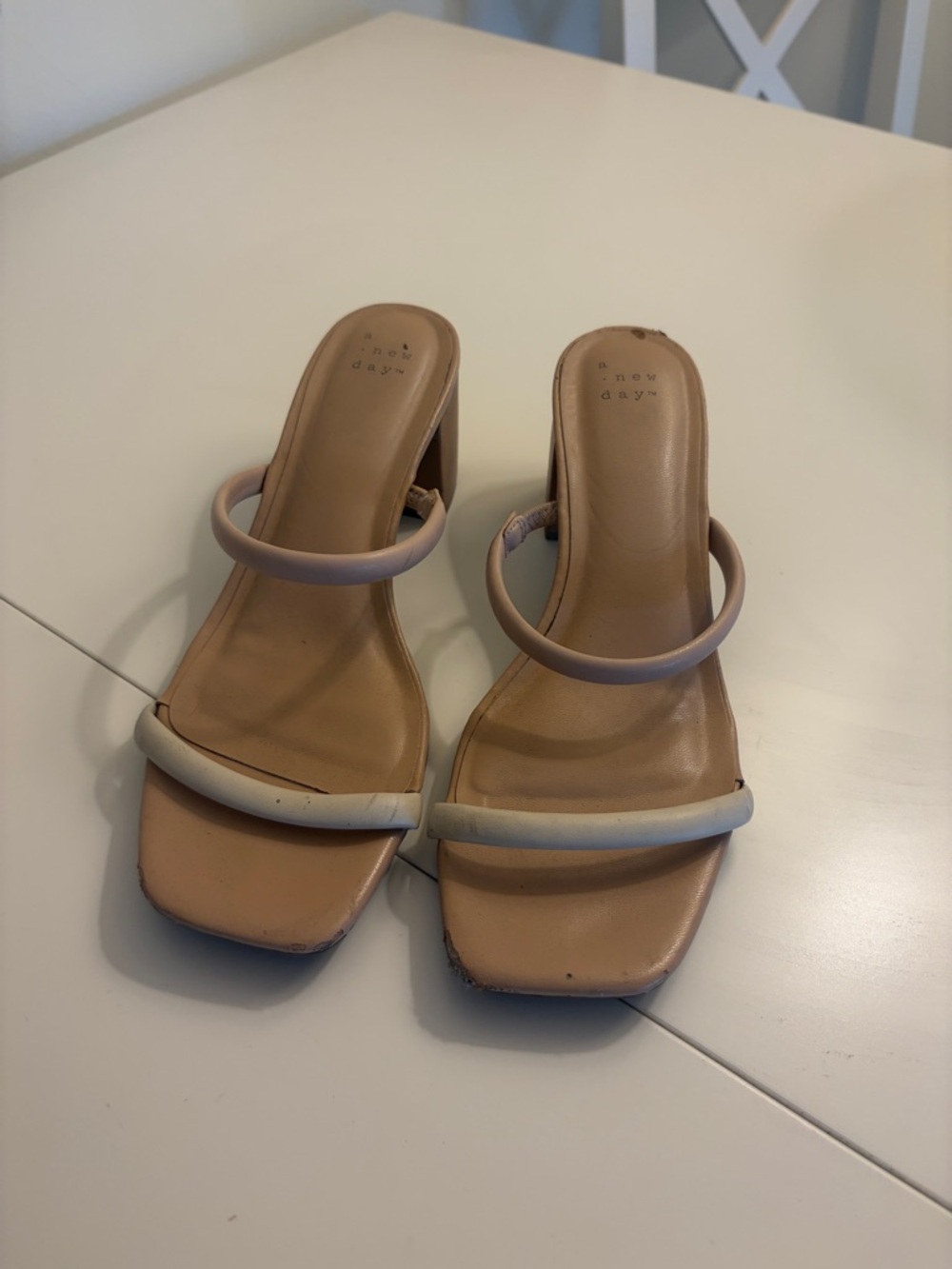 A New Day Slip On Two Tone Low Heel Sandals